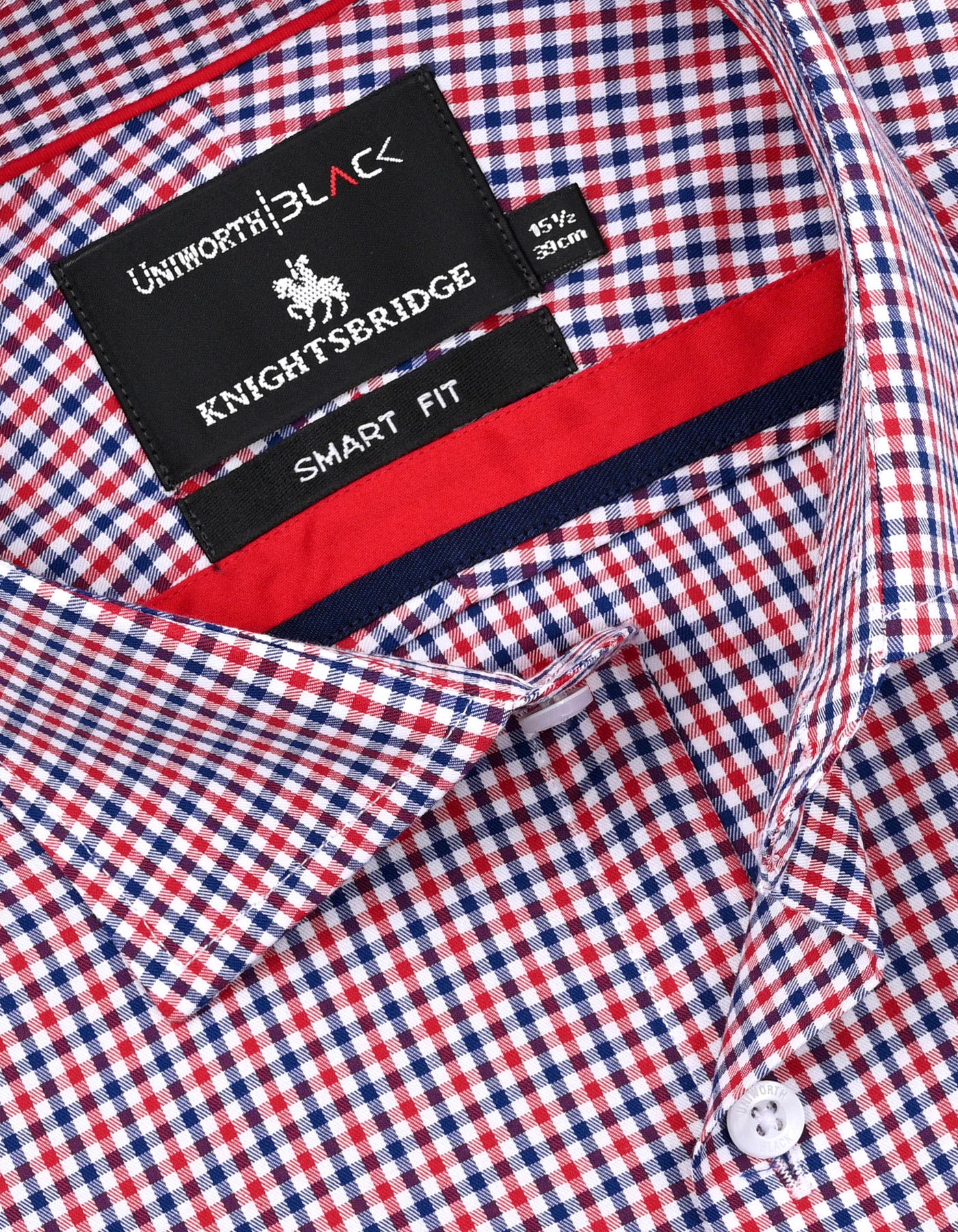 Check Red Tailored Smart Fit Shirt FS3038SF-15