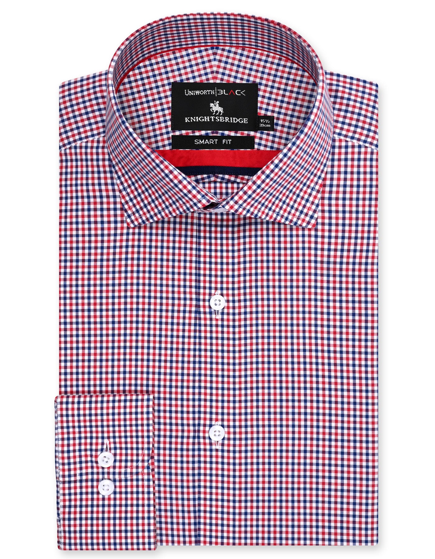 Check Red Tailored Smart Fit Shirt FS3038SF-14.5