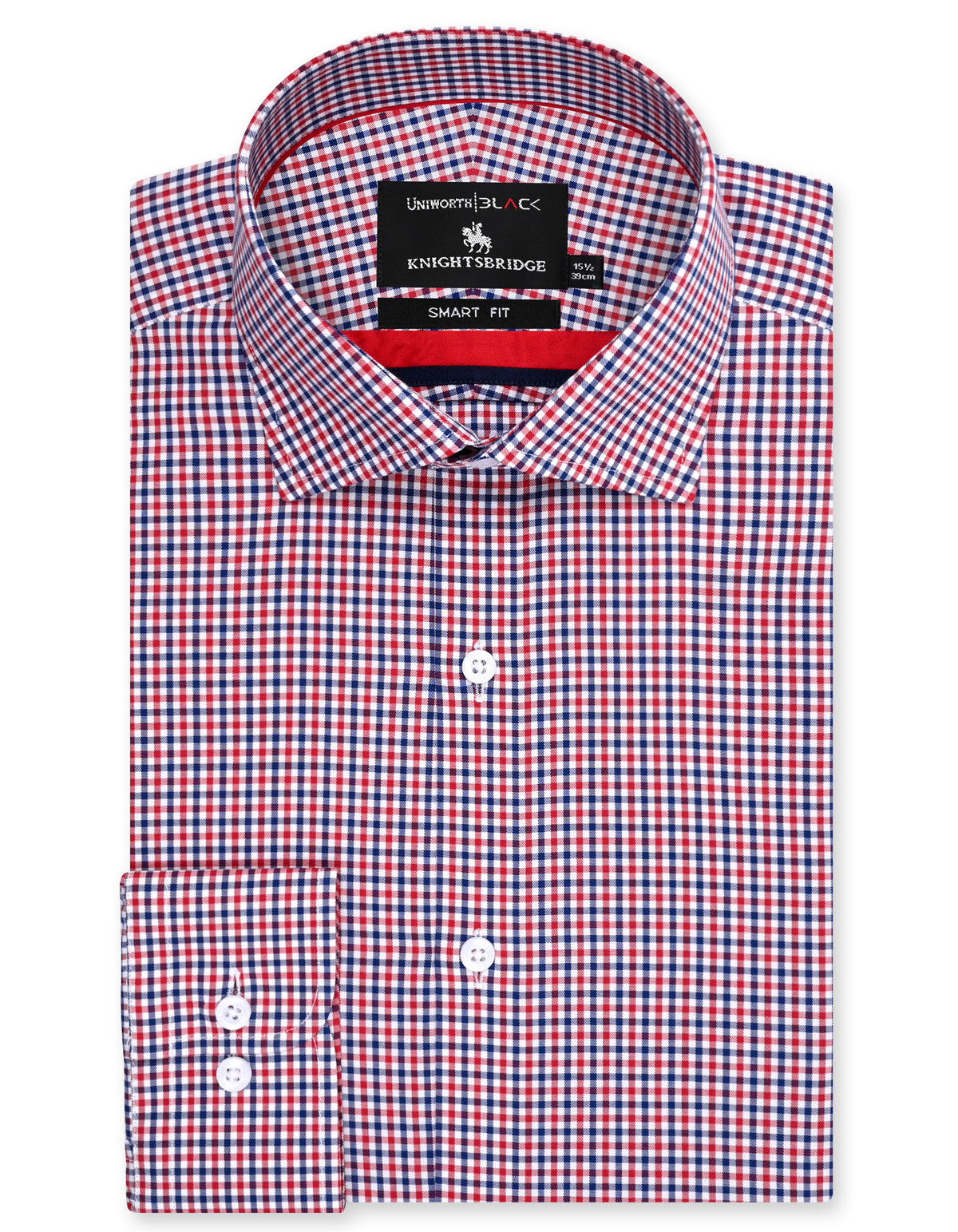 Check Red Tailored Smart Fit Shirt FS3038SF-14.5