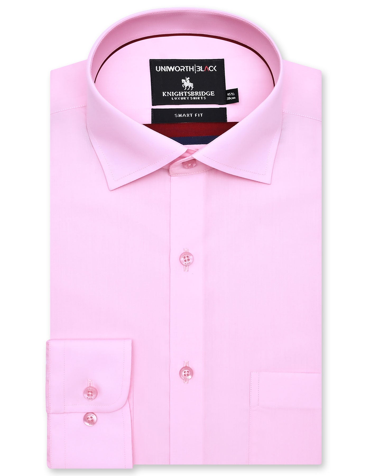 Plain Pink Tailored Smart Fit Shirt FS588SF-14.5