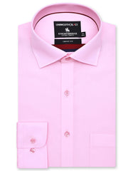 Plain Pink Tailored Smart Fit Shirt FS588SF-14.5