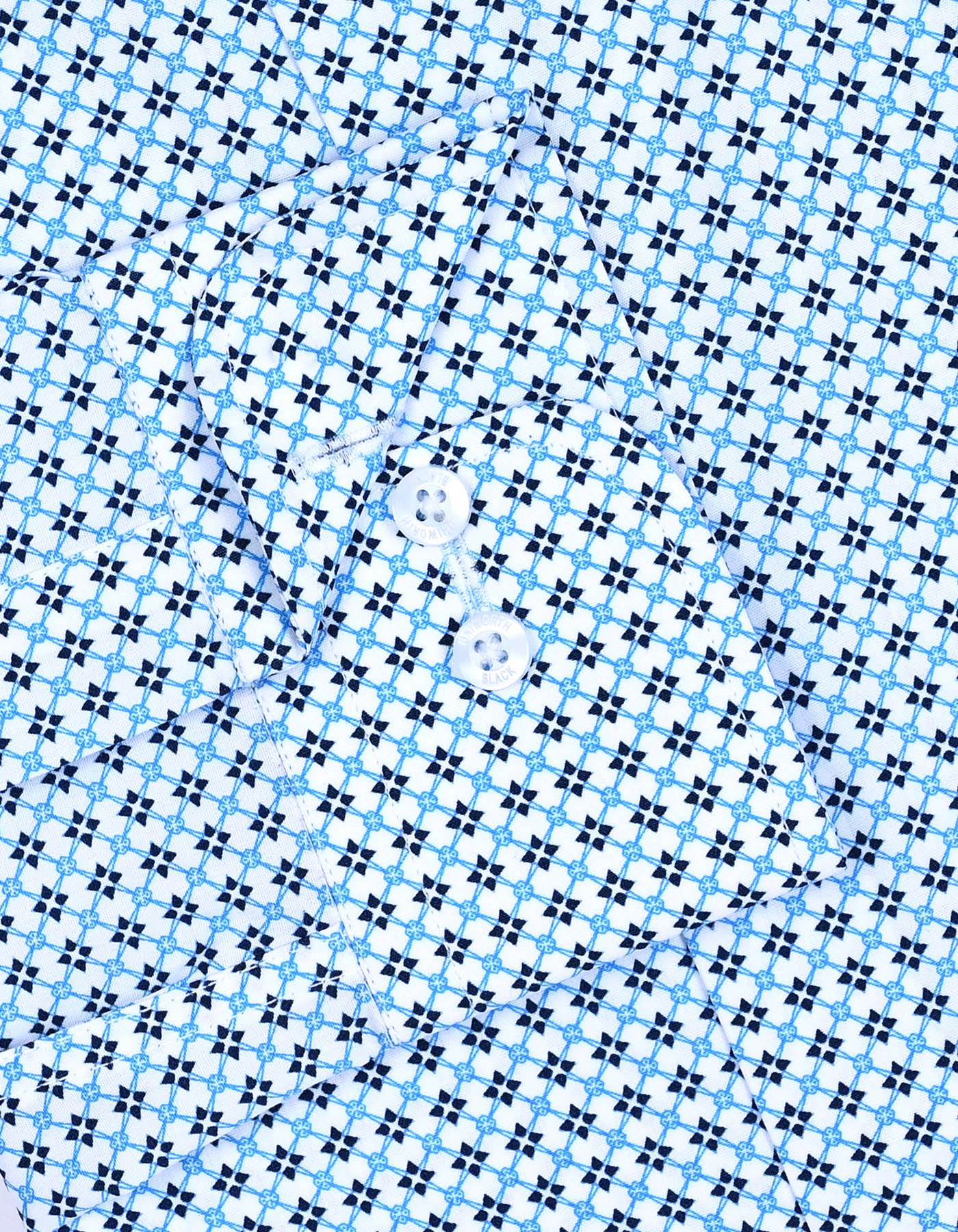 Printed Navy Classic Fit Shirt FS643-1RF-15.5