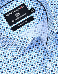 Printed Navy Classic Fit Shirt FS643-1RF-15