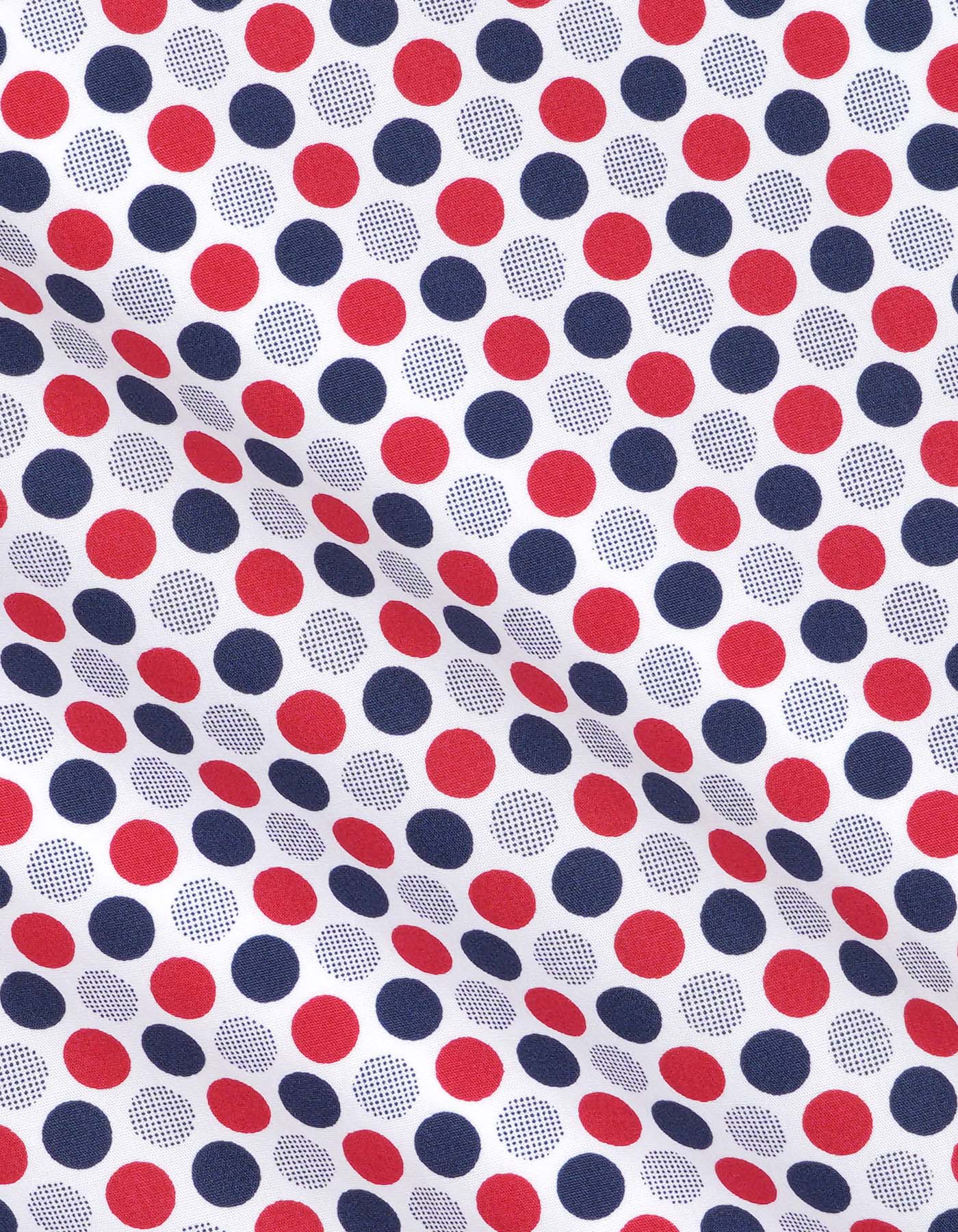 Printed Navy/Red Tailored Smart Fit Shirt FS645-1SF-16