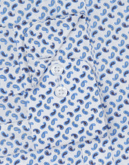 Printed White/Sky Classic Fit Shirt FS646RF-15.5