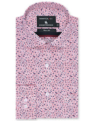 Printed White/Red Classic Fit Shirt FS648RF-14.5