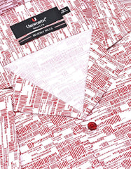 Printed Red Tailored Smart Fit Shirt FS759-1SH-15.5