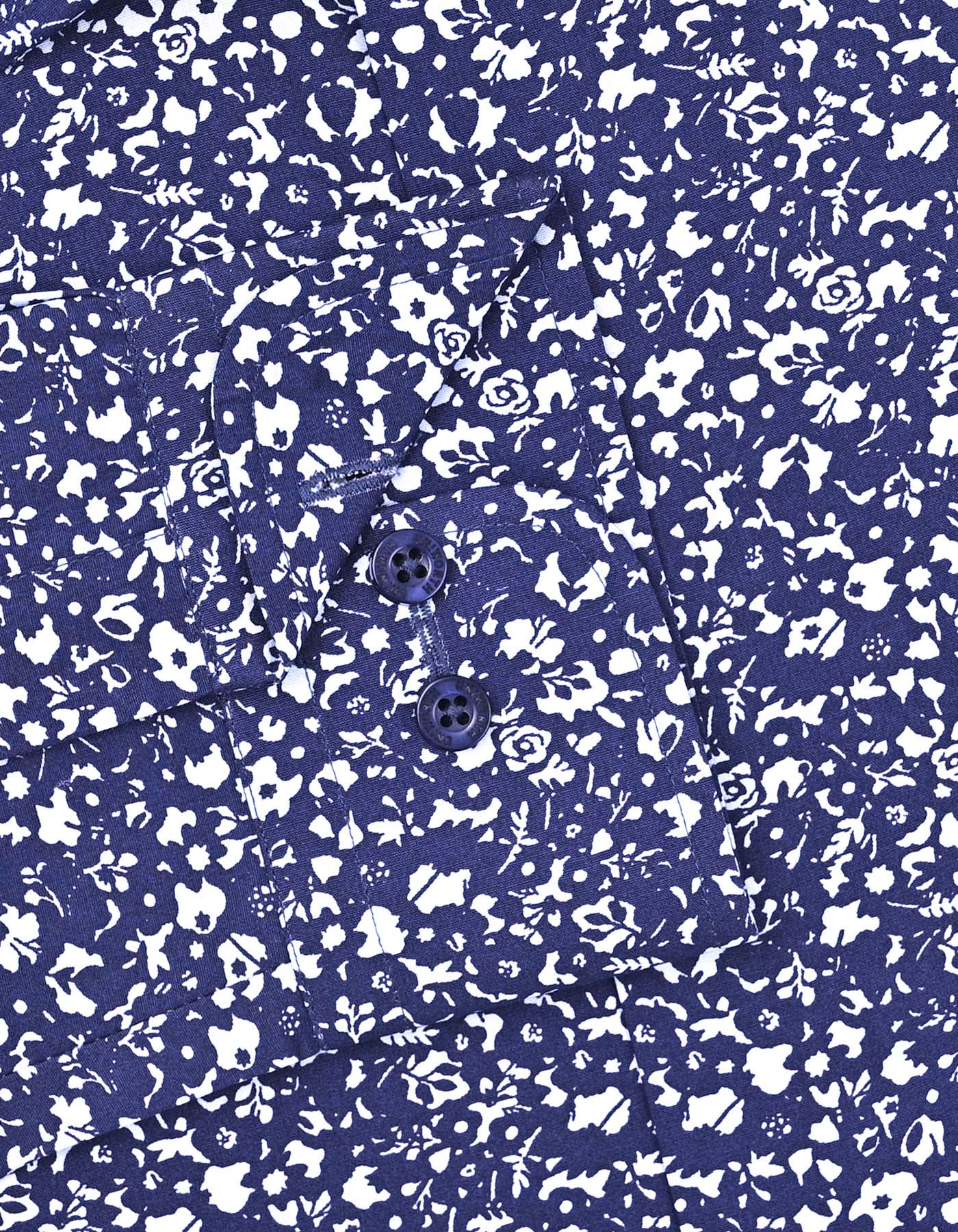 Printed Navy Classic Fit Shirt FS801RF-15.5