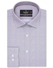 Printed Brown Tailored Smart Fit Shirt FS805-2SF-14.5