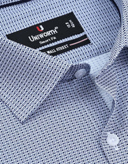 Printed Navy Tailored Smart Fit Shirt FS806-1SF-15