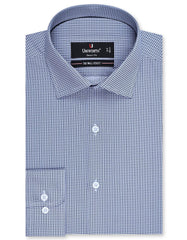 Printed Navy Tailored Smart Fit Shirt FS806-1SF-14.5