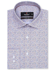 Printed Royal Blue Classic Fit Shirt FS807RF-14.5