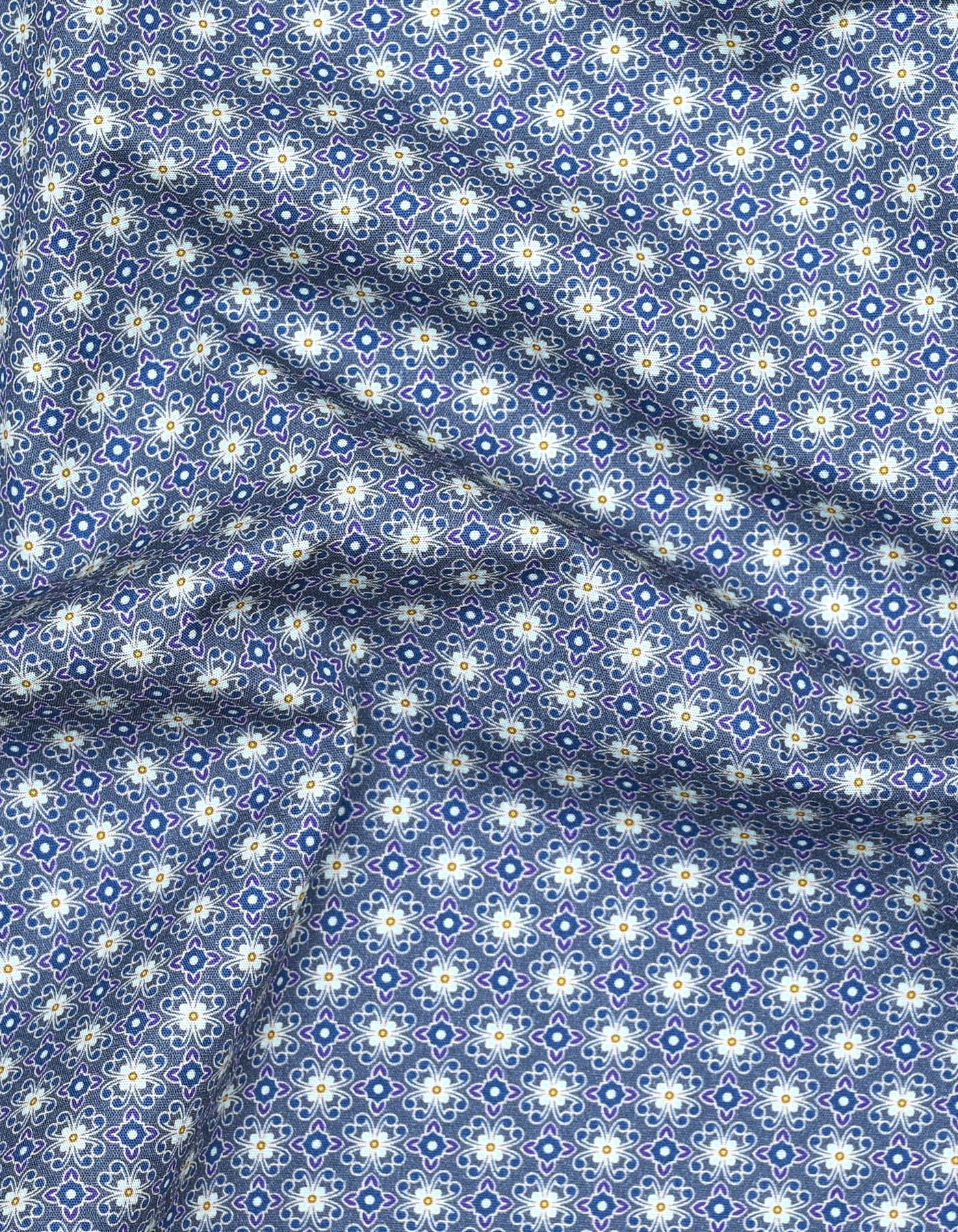 Printed Grey Classic Fit Shirt FS808-1RF-16