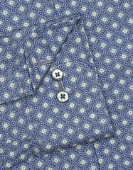 Printed Grey Tailored Smart Fit Shirt FS808-1SF-15.5