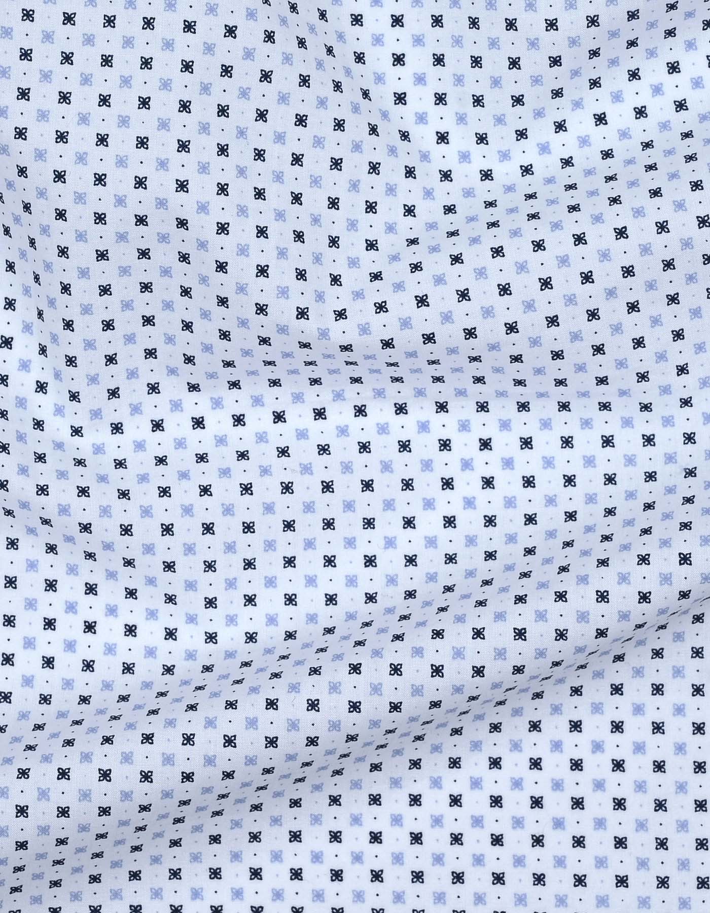 Printed Navy Classic Fit Shirt FS809RF-16