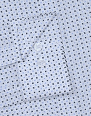 Printed Navy Tailored Smart Fit Shirt FS809SF-15.5