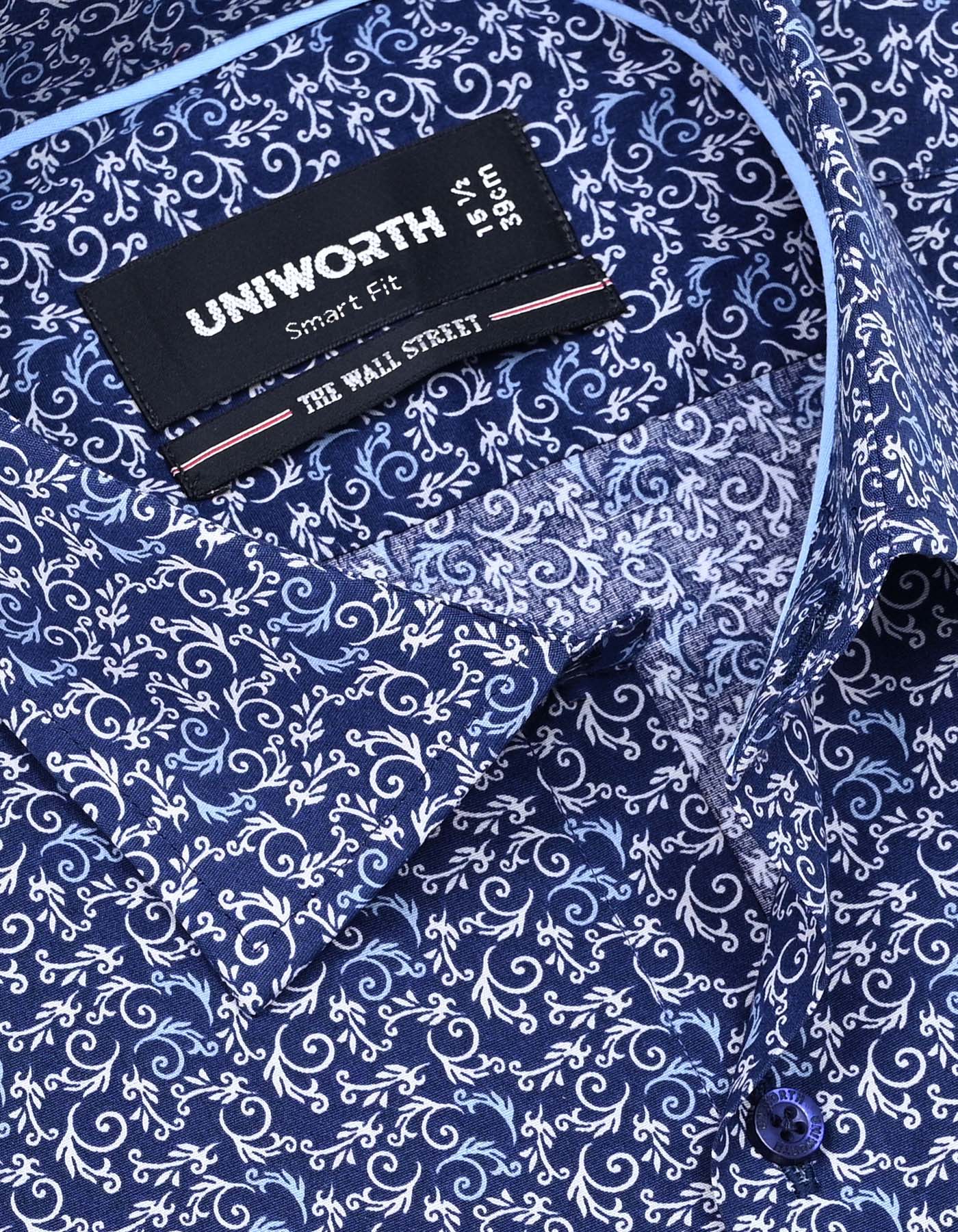 Printed Navy Smart Fit Shirt FS818SH-15