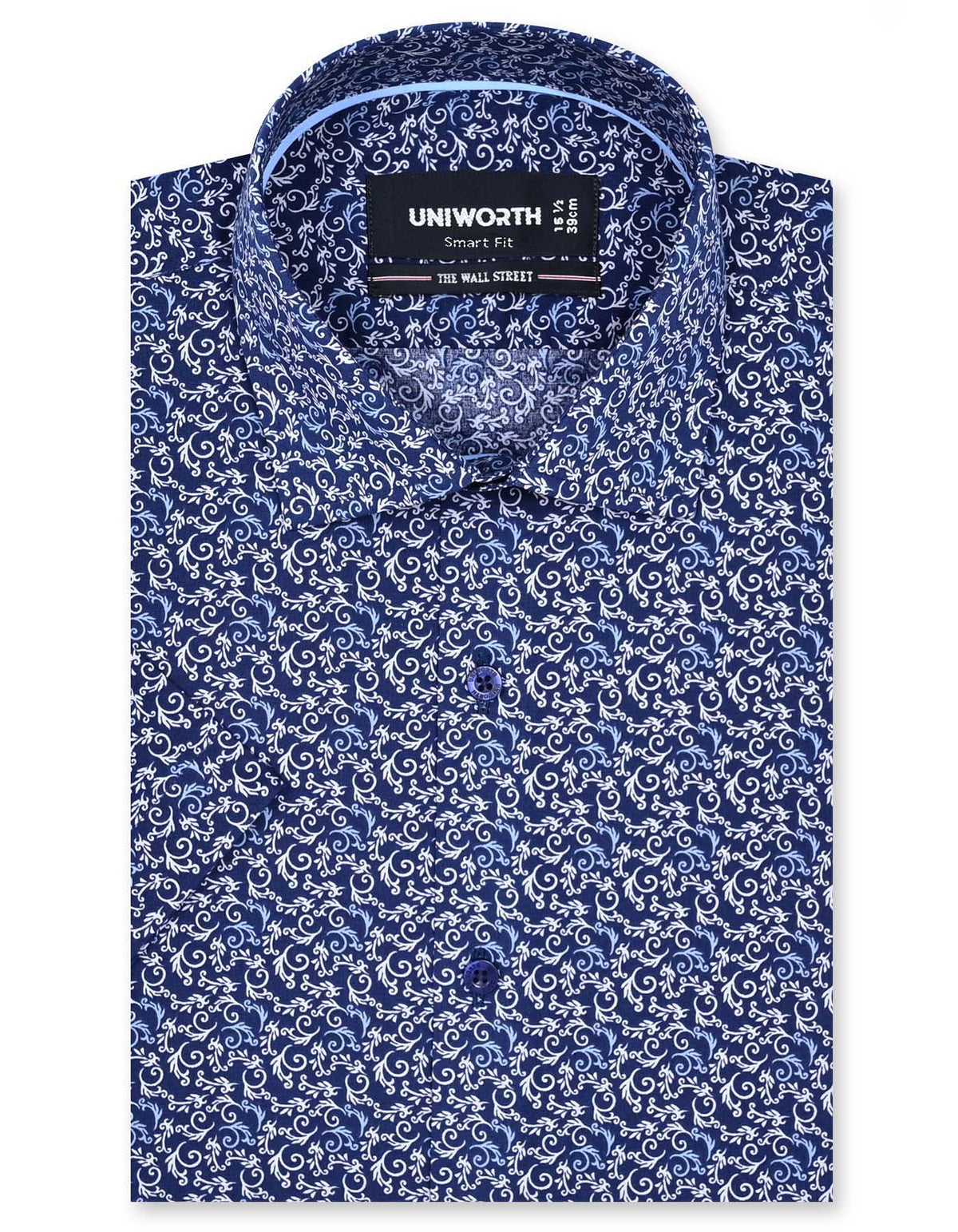 Printed Navy Smart Fit Shirt FS818SH-14.5