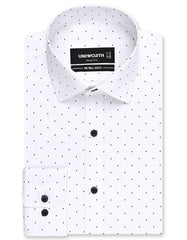 Printed White Tailored Smart Fit Shirt FS819SF-14.5