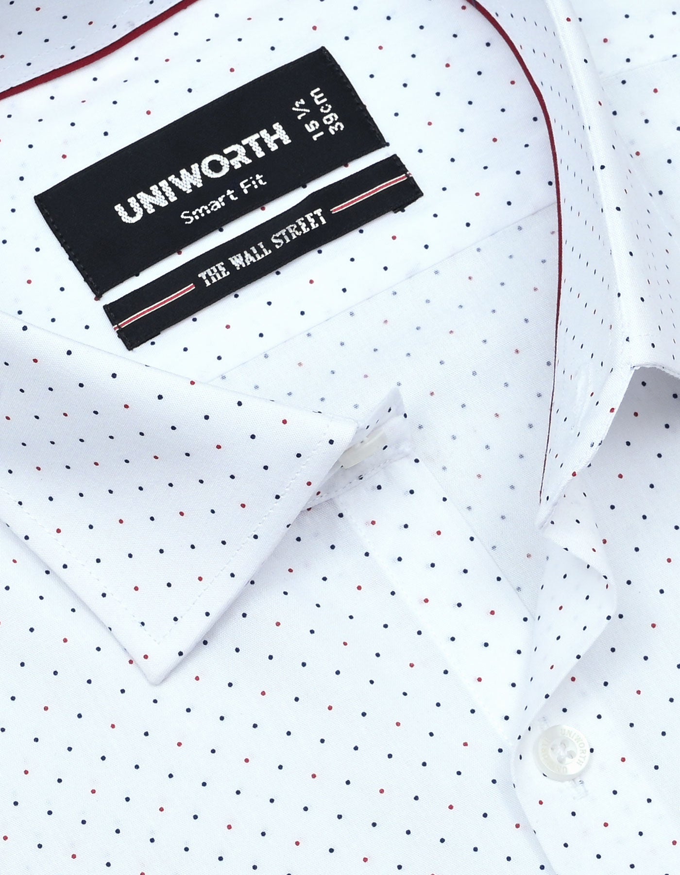 Printed White Smart Fit Shirt FS835SH-15