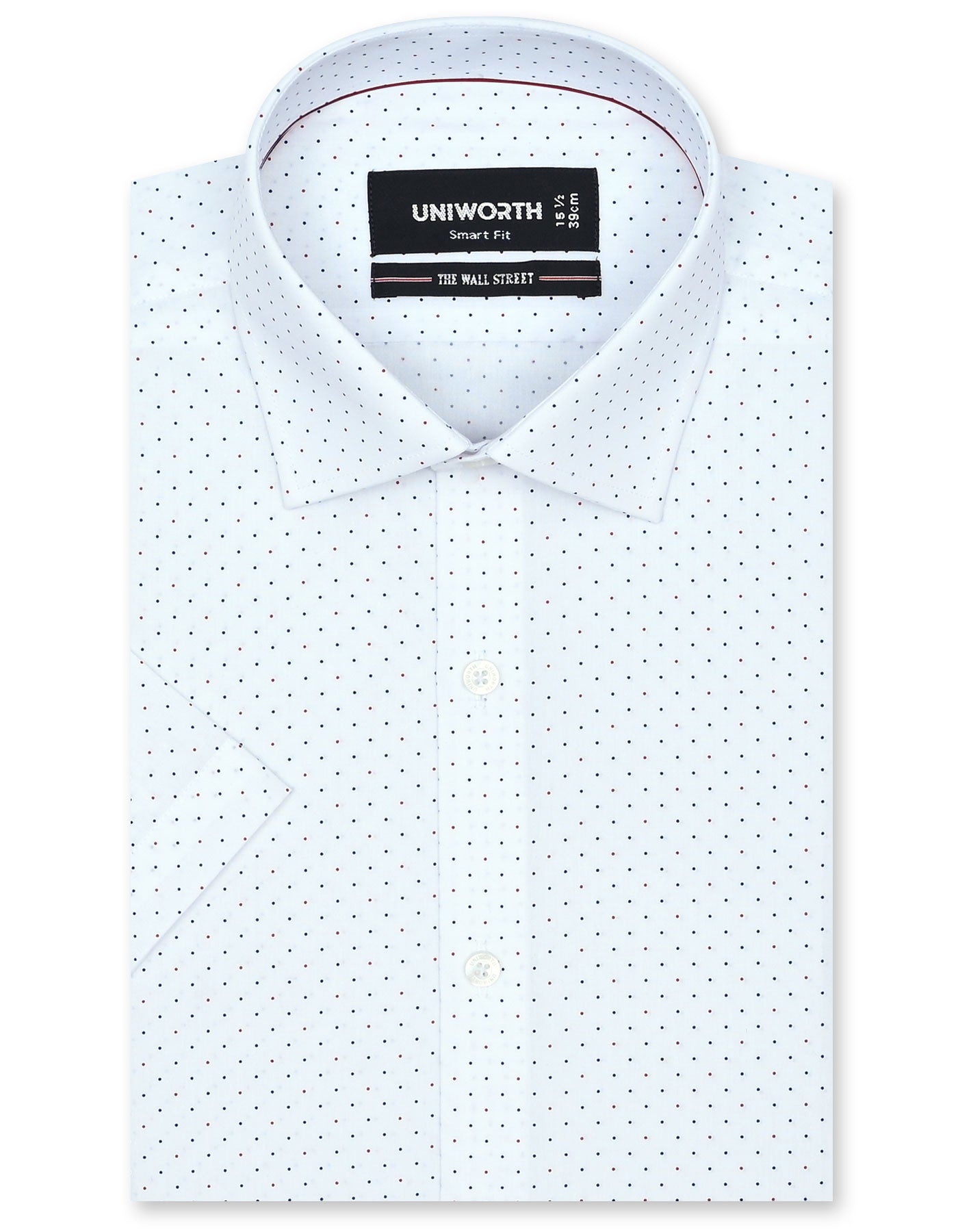Printed White Smart Fit Shirt FS835SH-14.5