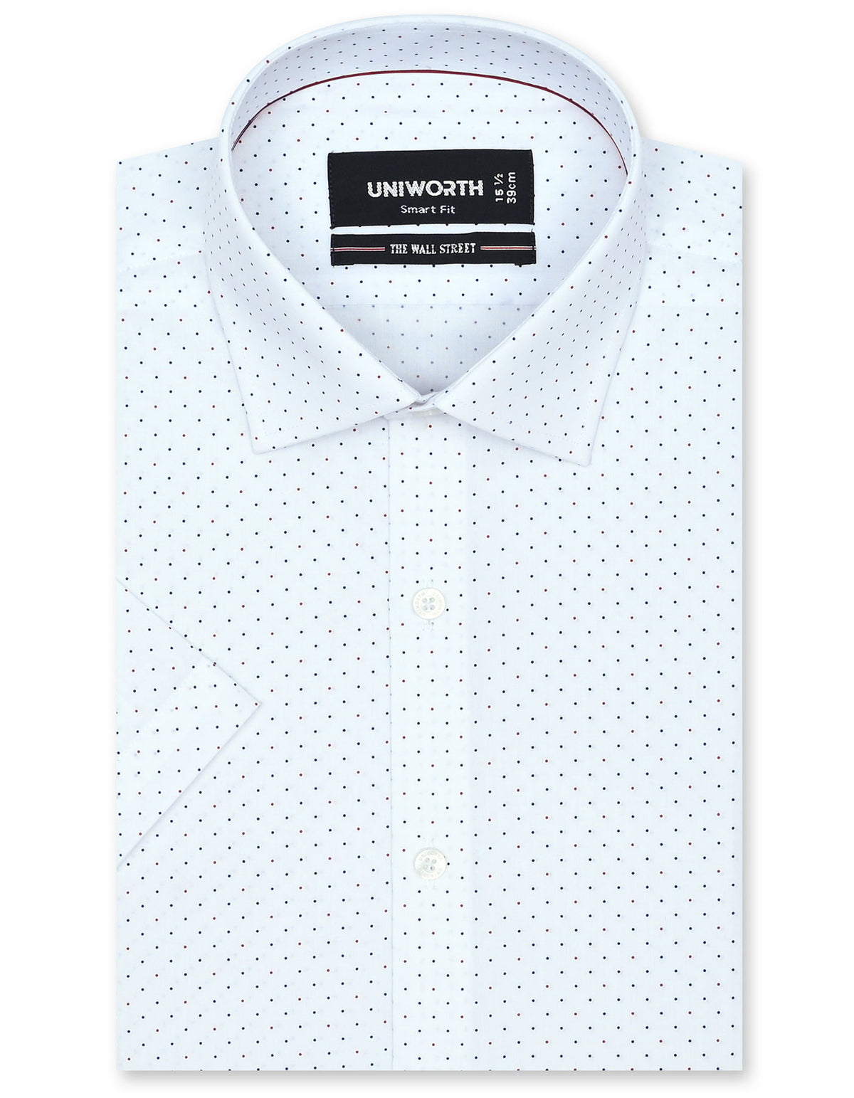 Printed White Smart Fit Shirt FS835SH-14.5