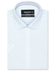 Printed White Smart Fit Shirt FS835SH-14.5