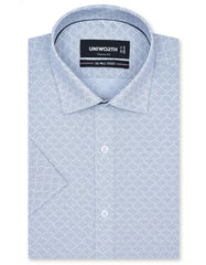 Printed White Classic Fit Shirt FS841RH-14.5