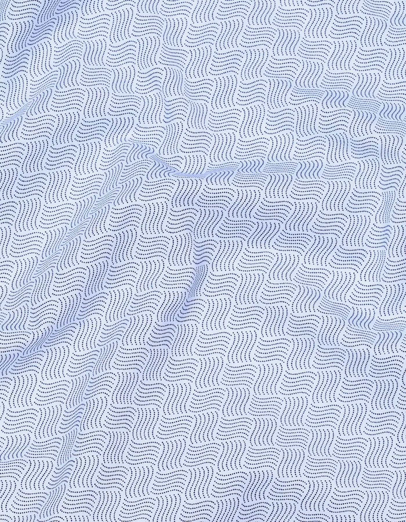 Printed White Smart Fit Shirt FS841SH-16