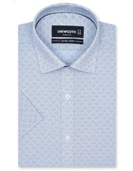 Printed White Smart Fit Shirt FS841SH-14.5