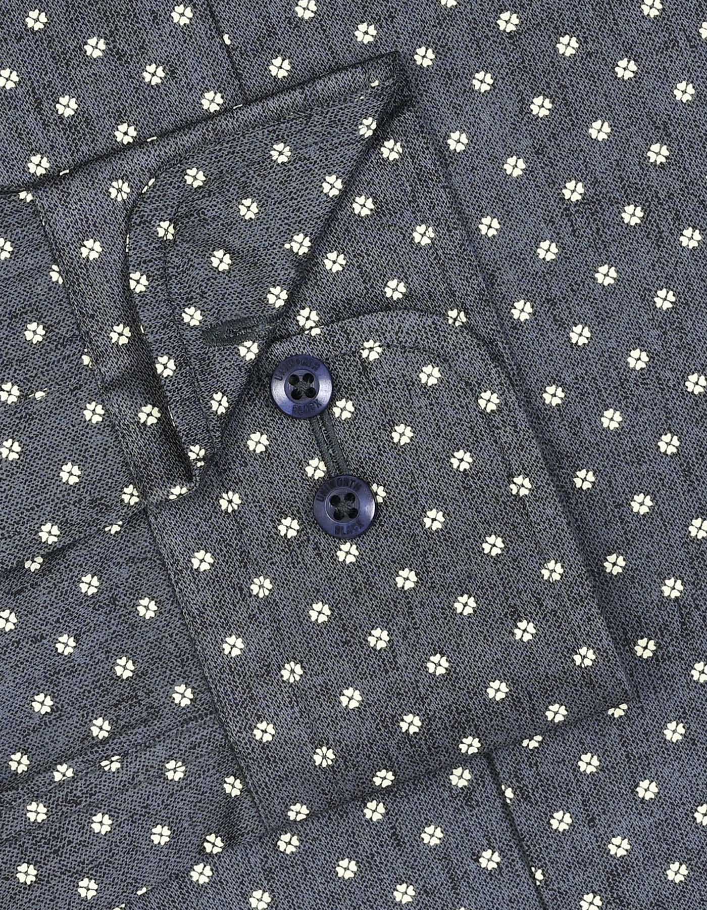Printed D Grey Classic Fit Shirt FS849-1RF-15.5