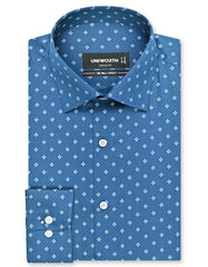 Printed Blue Classic Fit Shirt FS852-1RF-14.5