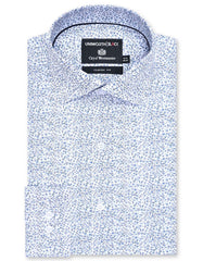 Printed L Blue Classic Fit Shirt FS859-1RF-14.5
