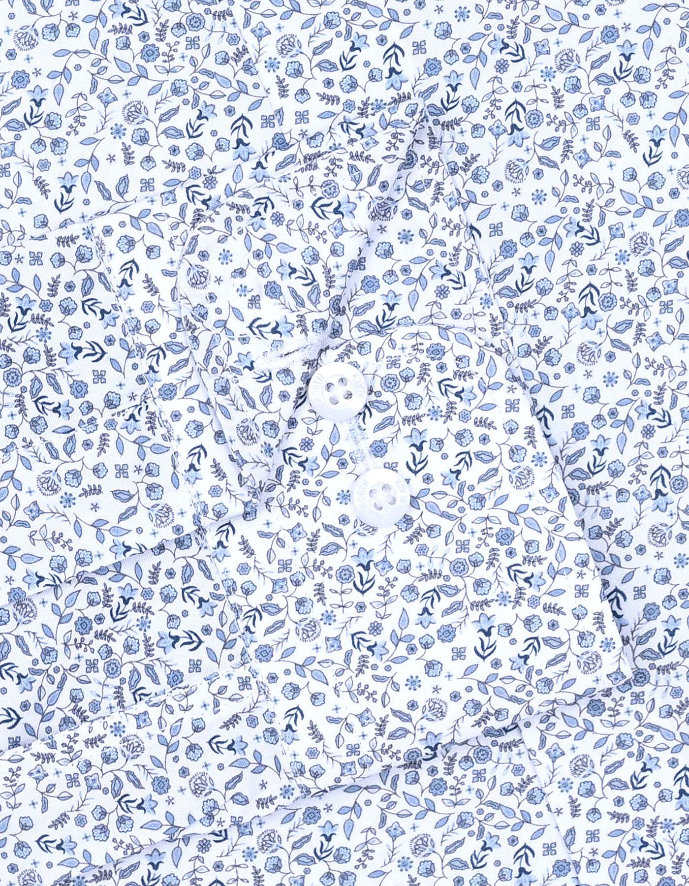 Printed L Blue Tailored Smart Fit Shirt FS859-1SF-15.5
