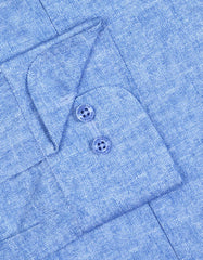 Printed M Blue Tailored Smart Fit Shirt FS861-1SF-15.5