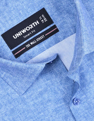 Printed M Blue Tailored Smart Fit Shirt FS861-1SF-15