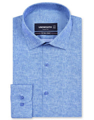 Printed M Blue Tailored Smart Fit Shirt FS861-1SF-14.5