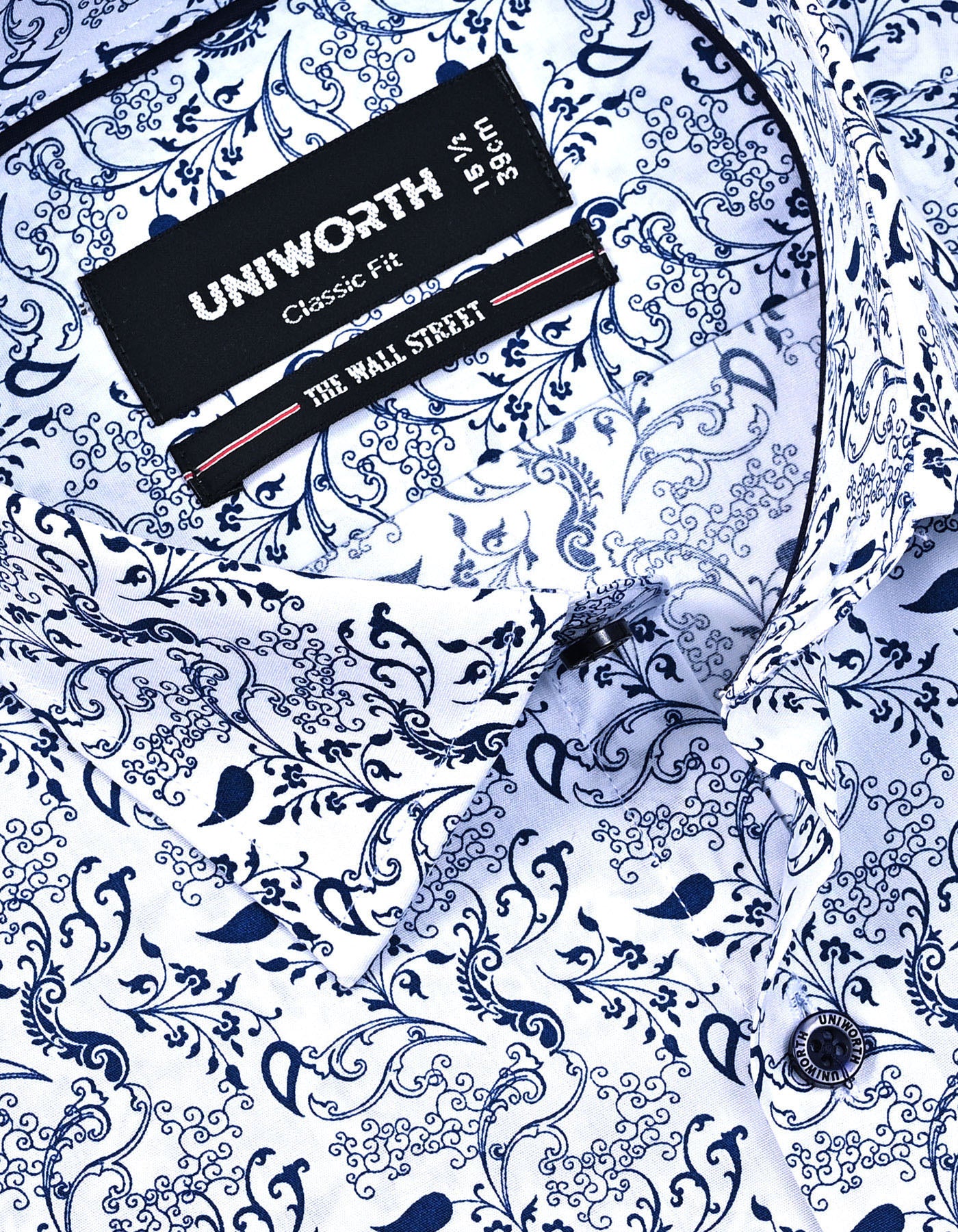 Printed Navy Classic Fit Shirt FS862RH-15
