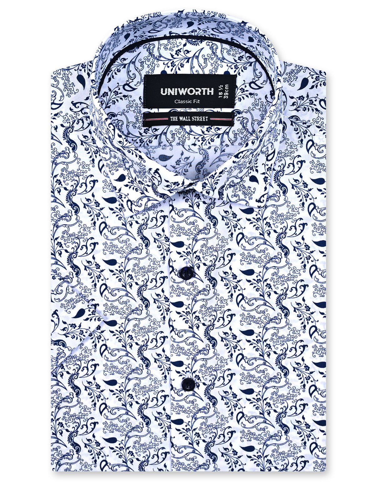 Printed Navy Classic Fit Shirt FS862RH-14.5