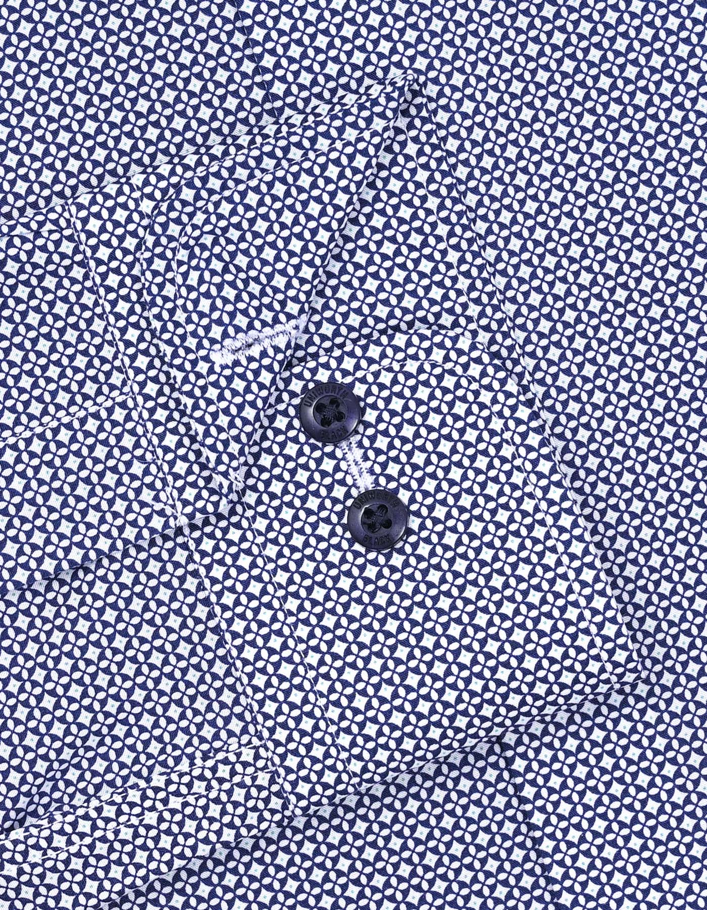 Printed Navy Classic Fit Shirt FS863-1RF-15.5