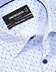 Printed Grey Classic Fit Shirt FS864RH-15