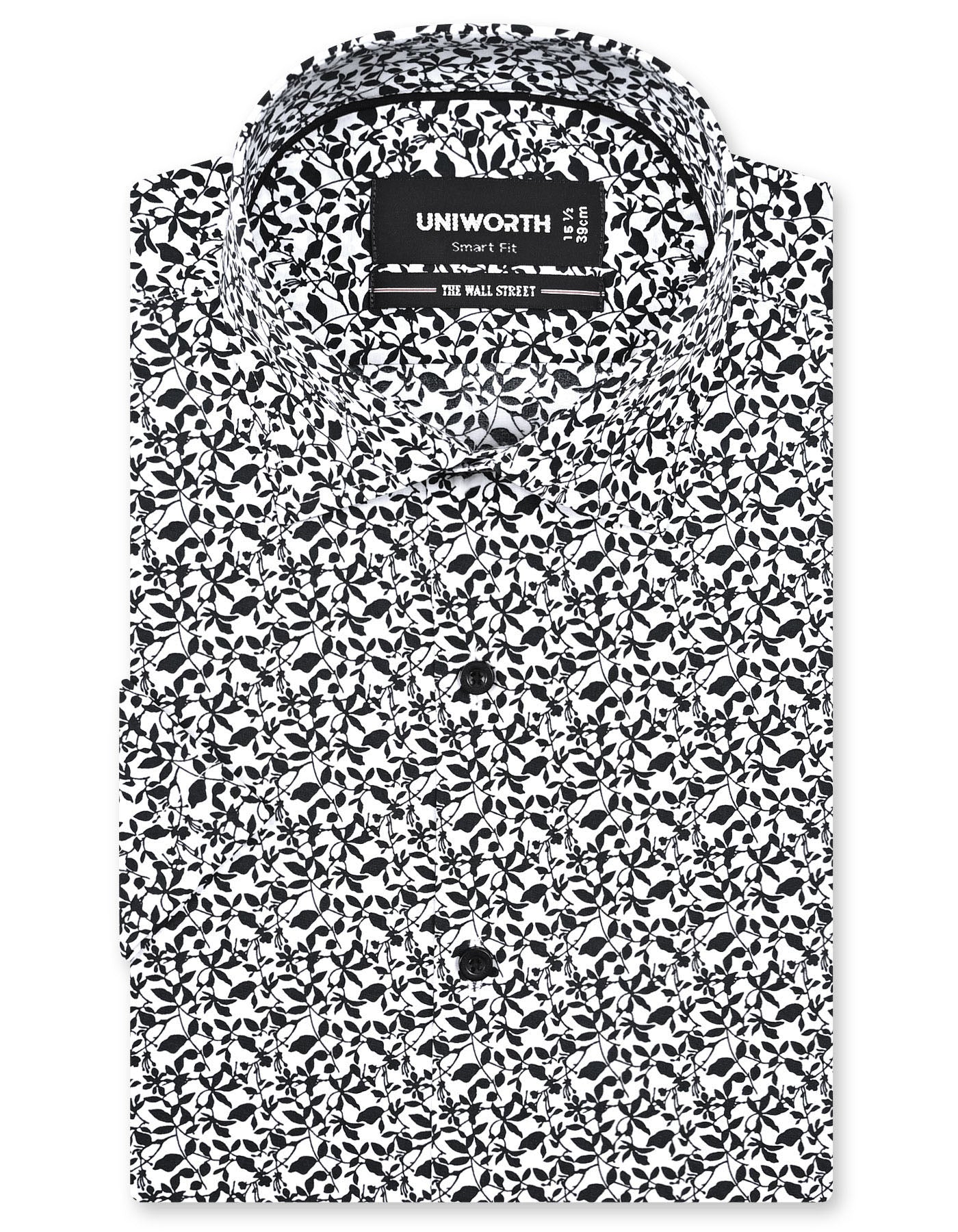 Printed Black Tailored Smart Fit Shirt FS869SH-14.5