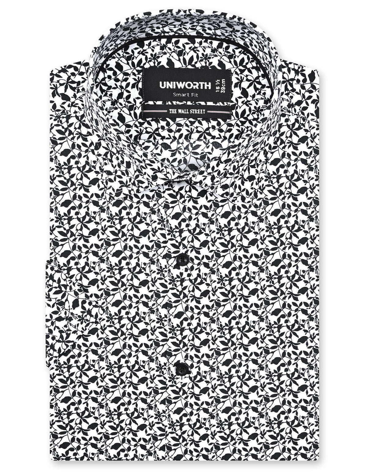Printed Black Tailored Smart Fit Shirt FS869SH-14.5