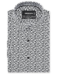 Printed Black Tailored Smart Fit Shirt FS869SH-14.5