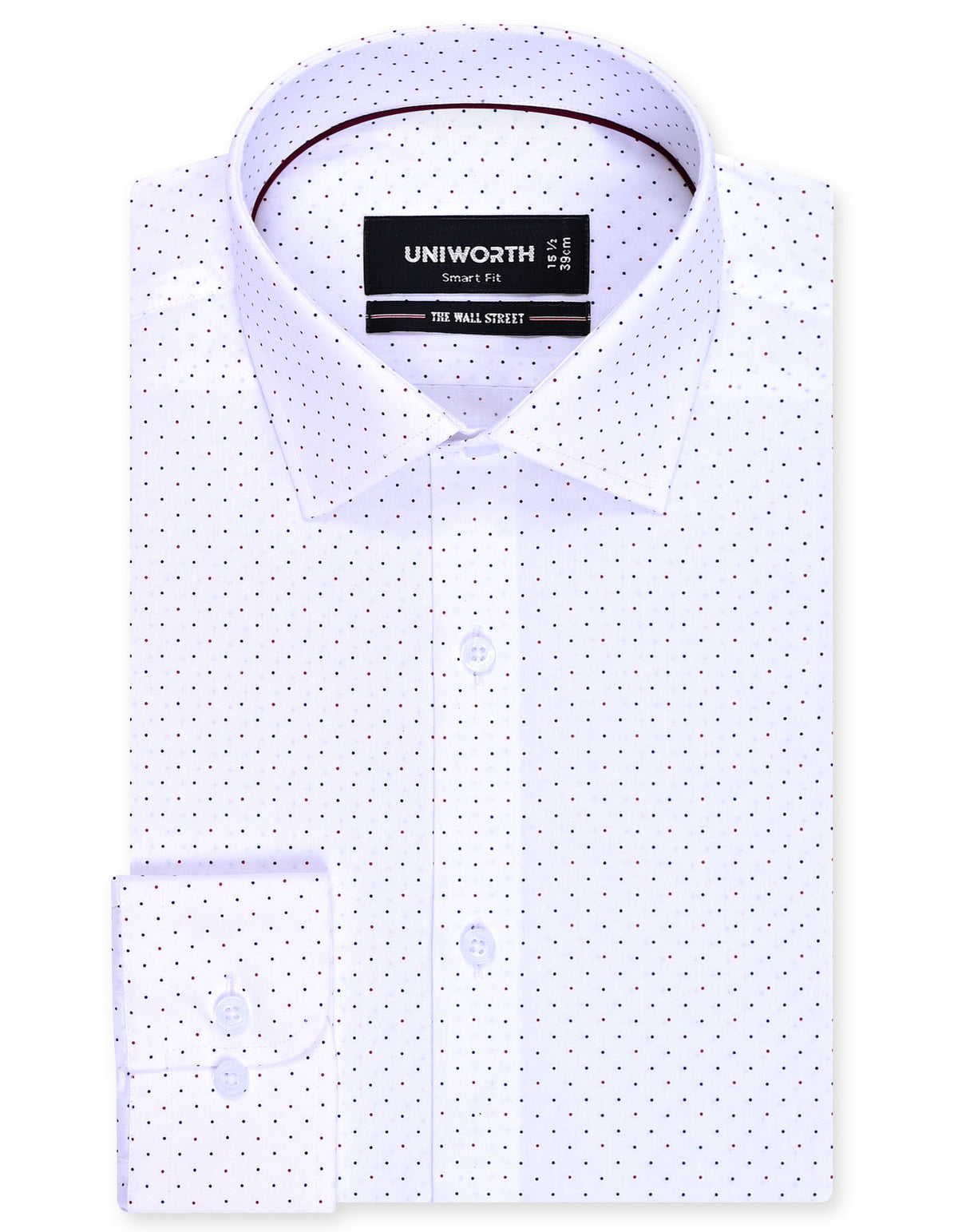 Printed Red Tailored Smart Fit Shirt FS871SF-14.5