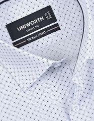 Printed Navy Tailored Smart Fit Shirt FS872-1SF-15
