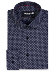 Printed Black Classic Fit Shirt FS877RF-14.5