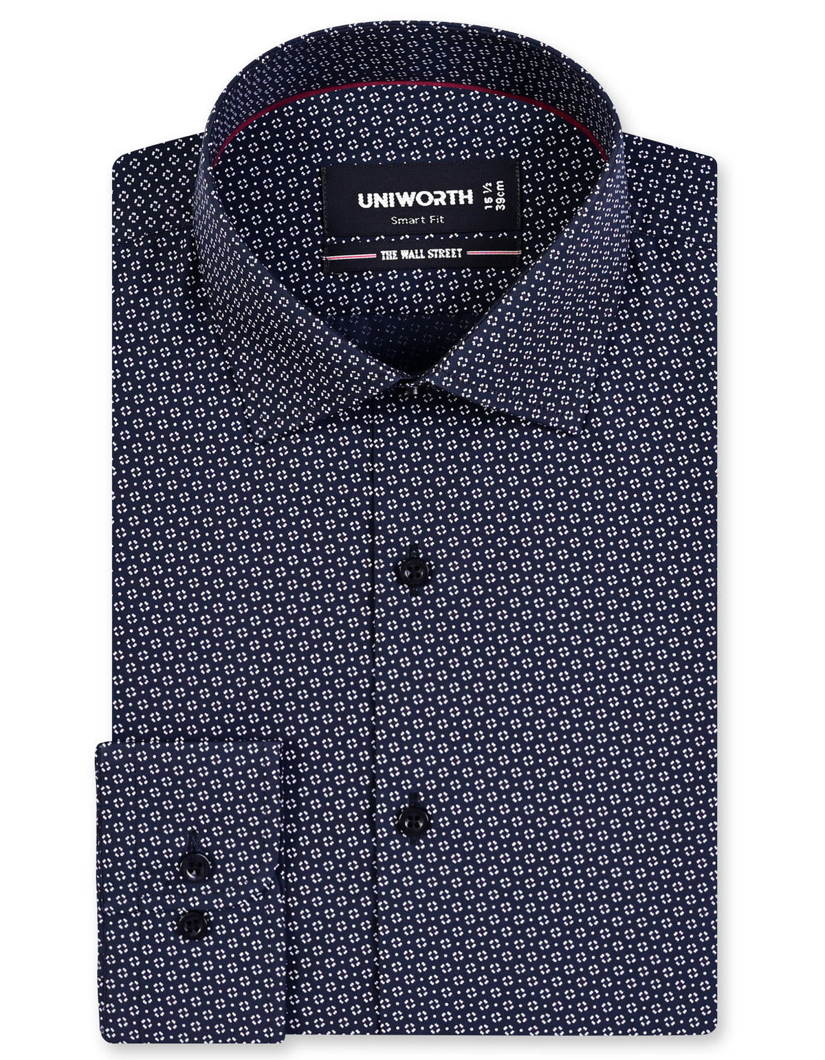 Printed Black Tailored Smart Fit Shirt FS877SF-14.5