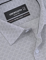 Printed Black Tailored Smart Fit Shirt FS882SF-15