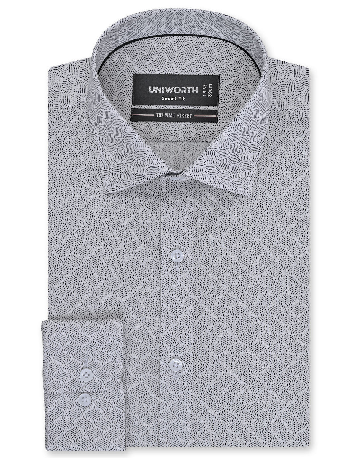 Printed Black Tailored Smart Fit Shirt FS882SF-14.5